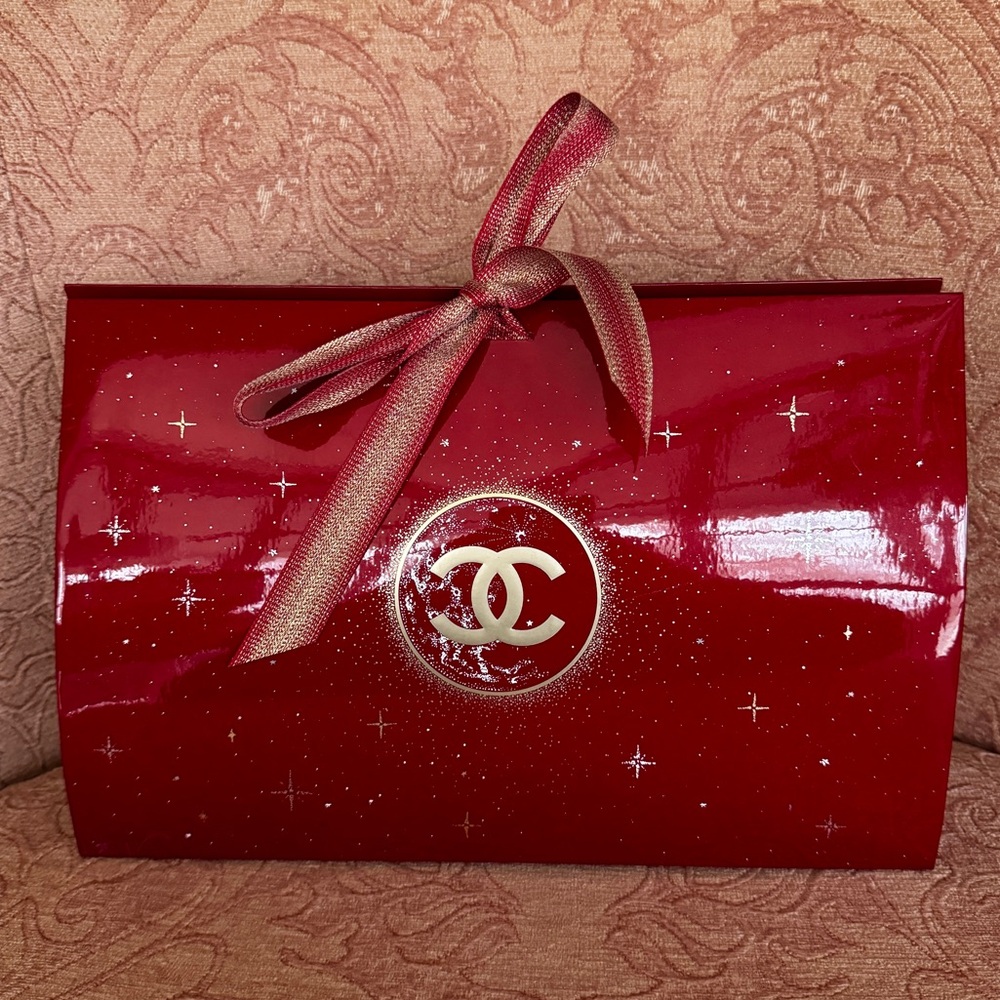 Chanel Red Gift Box with Ribbon